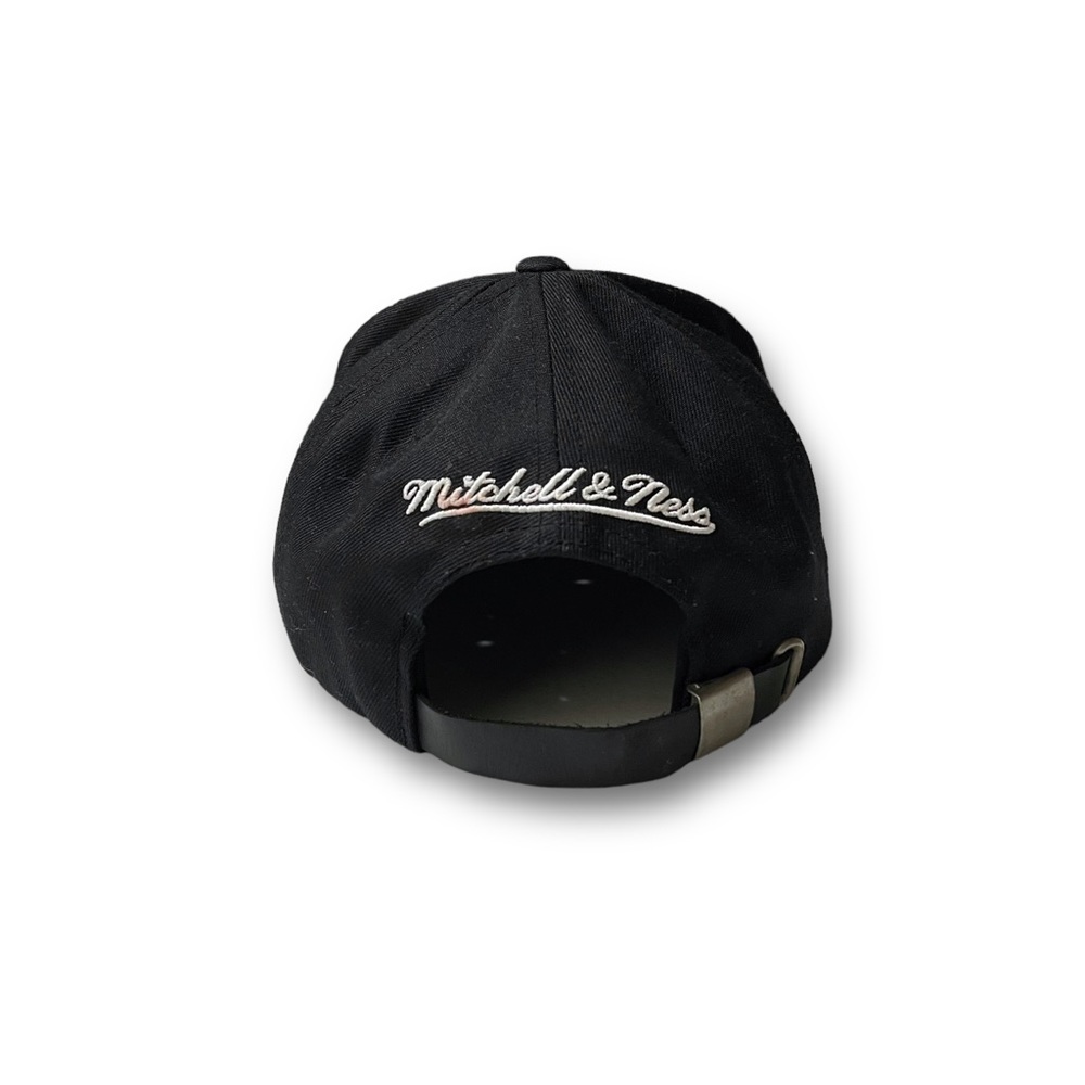 Mitchell & Ness NBA Brooklyn Nets Adjustable Leather Strap Hat‎ Wool Blend OSFM - Picture 3 of 7